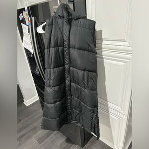 S.E.B. by Sebby Black Puffer Jacket Women’s XL Hooded Quilted Warm Winter Vest